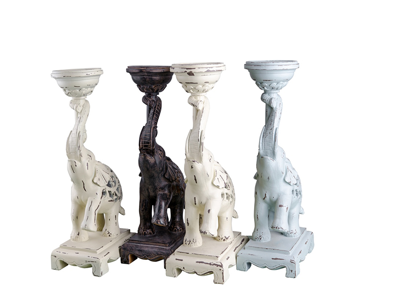 resin elephant candle holders